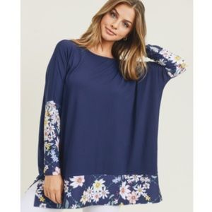 Nadine west blue and floral top new with tags never worn